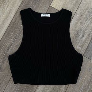 black aritzia ribbed tank